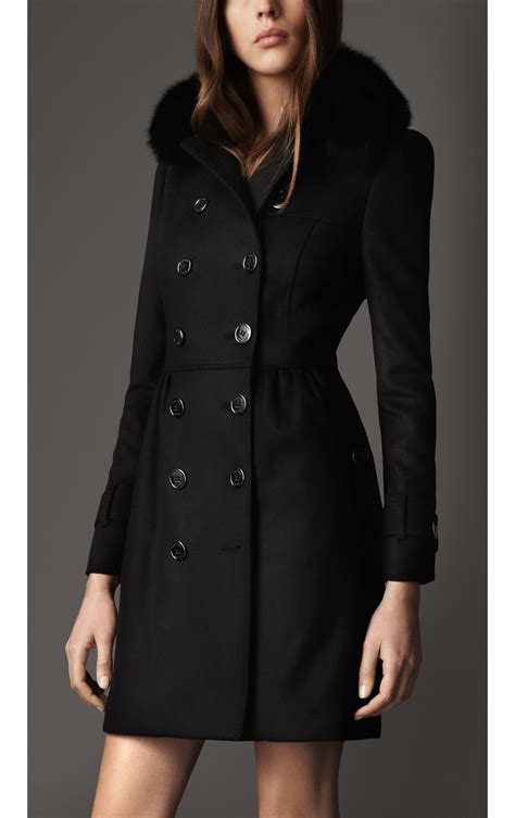 burberry wool coat mit fur collar|burberry trench coats women's.